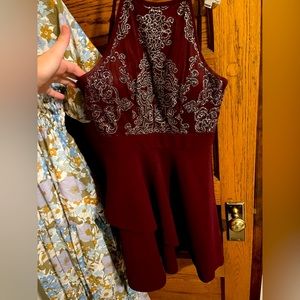 Maroon homecoming dress